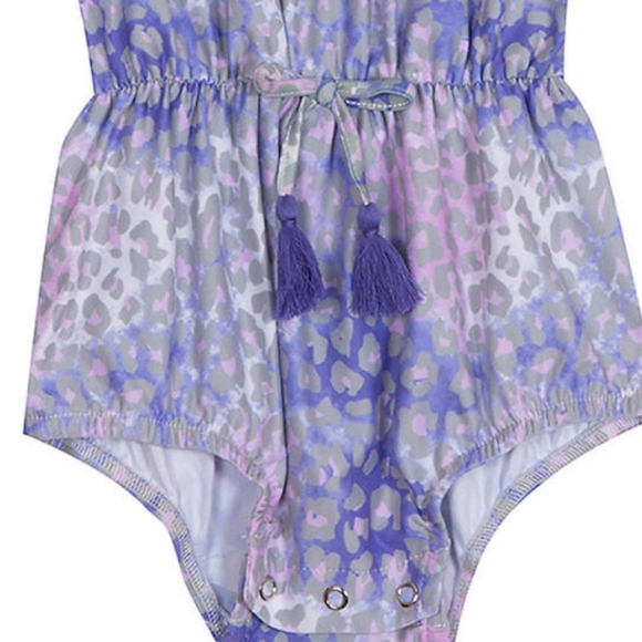 Rare Editions Purple and Pink Ruffle One Piece - Picture 3 of 5